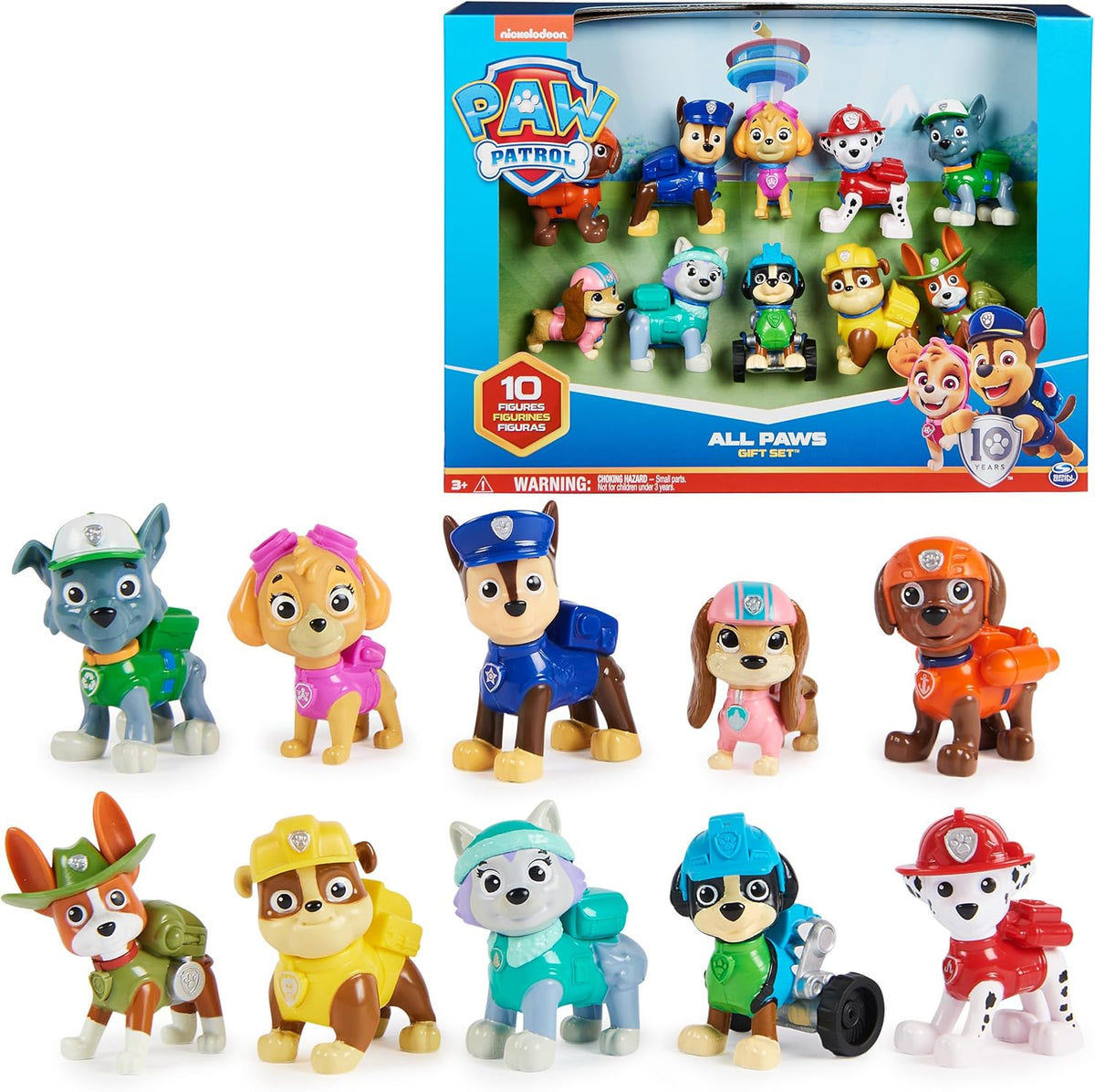 Paw Patrol 10th Anniversary All Paws On Deck 10 Figure Gift Pack
