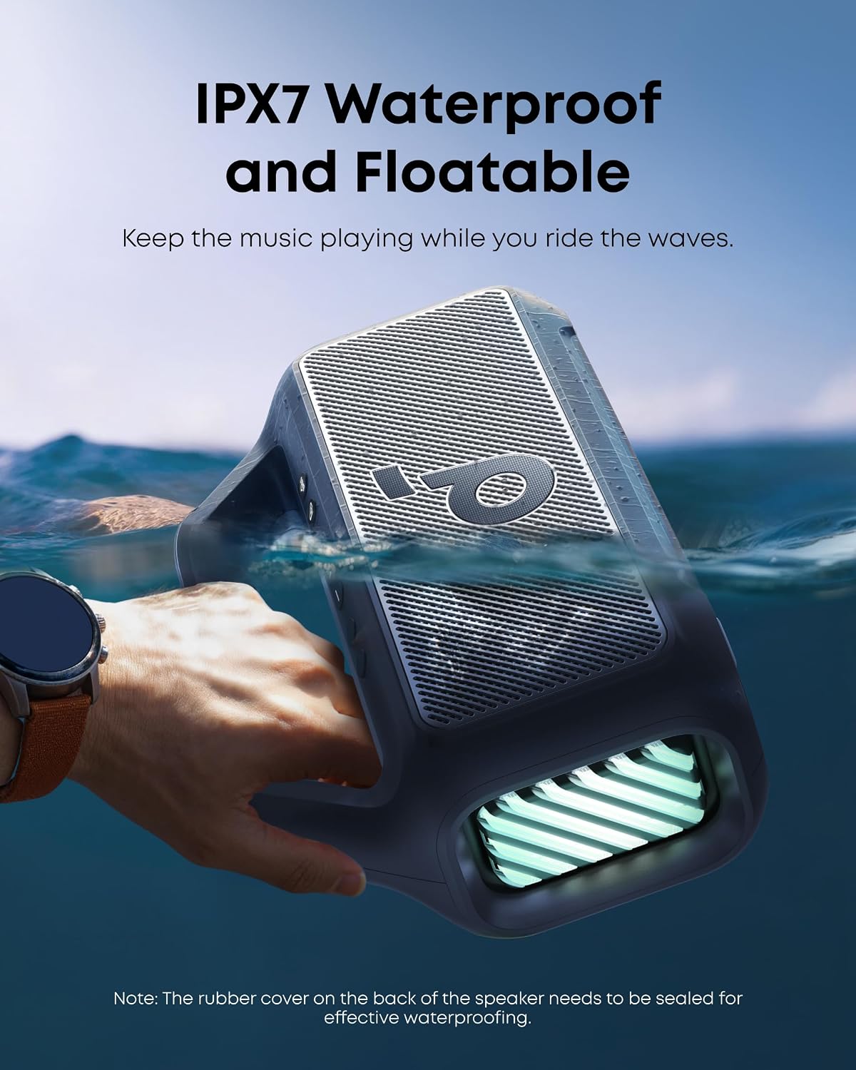 Soundcore Boom 2 by Anker, 80W Outdoor Bluetooth Speaker, 24H Playtime