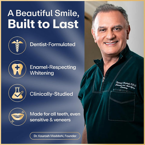 Lumineux Teeth Whitening Strips, Peroxide Free, 9 Treatments (1 Month)
