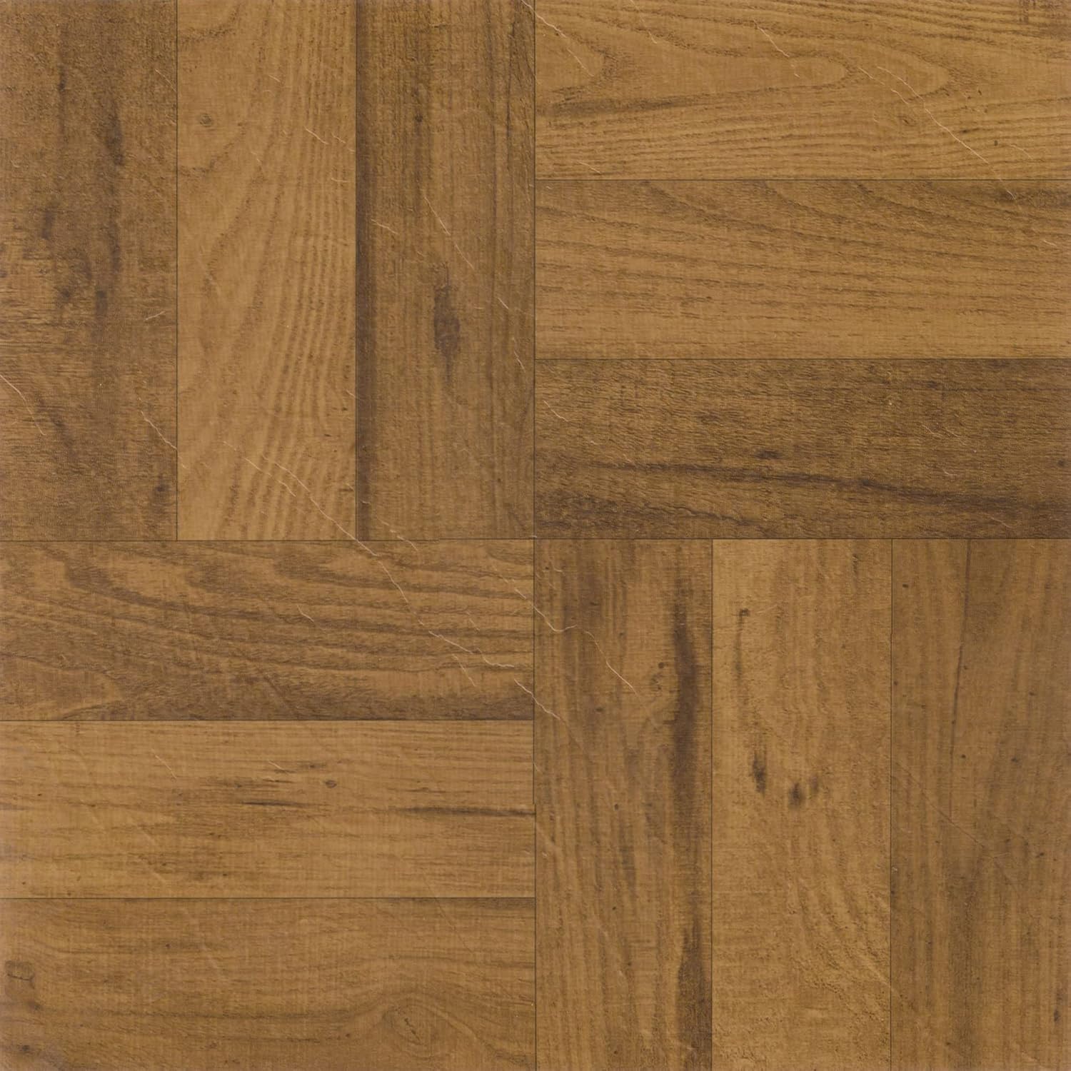 Nexus Peel & Stick Vinyl Floor Tiles, 20-Pack, 12 x 12 in, Black