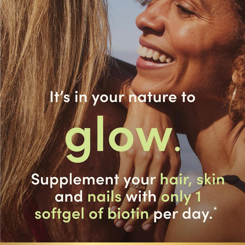 Nature's Bounty Biotin Hair Skin and Nails Vitamins, 120 Softgels