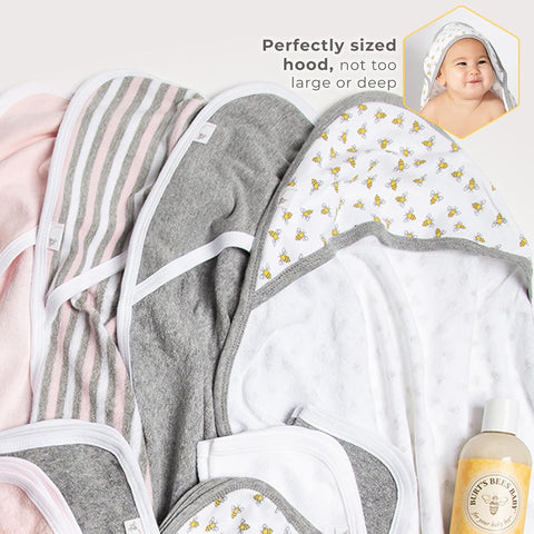 Burt's Bees Baby Infant Hooded Towels, Unisex Bath Essentials, 2-Pack