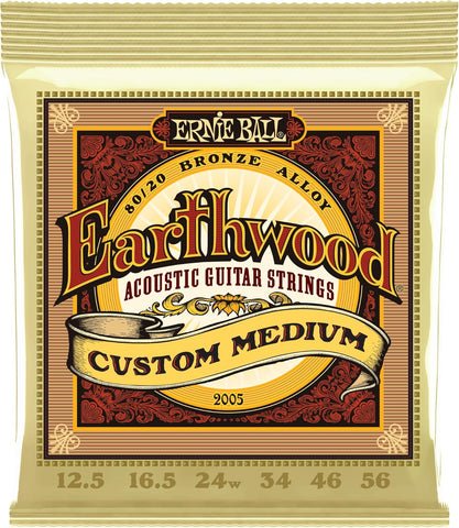 Ernie Ball Earthwood Medium Light 80/20 Bronze Acoustic Guitar Strings 3-pack, 12-54 Gauge (P03003)