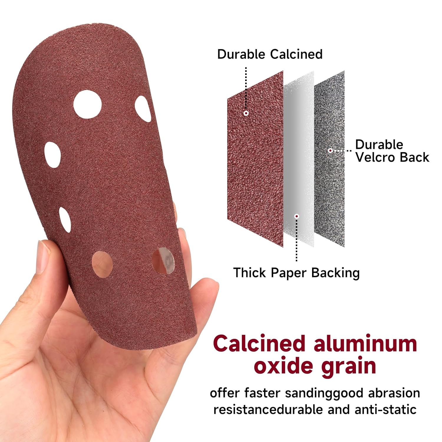 100PCS 5 Inch Sanding Discs 600 Grit Sandpaper for Orbital Sander