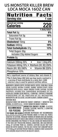 Monster Energy Killer Brew Loca Moca, 15 Fl Oz | Pack of 12