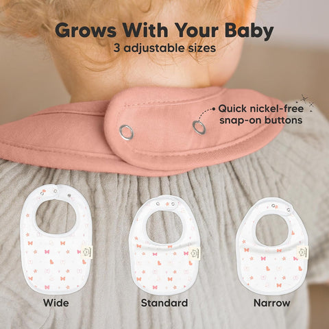 KeaBabies 8-Pack Organic Baby Bibs for Drooling and Teething (Butterflies)