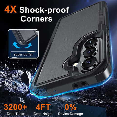 Case for Samsung Galaxy A37 5G Phone with Screen Protector,Black Matte