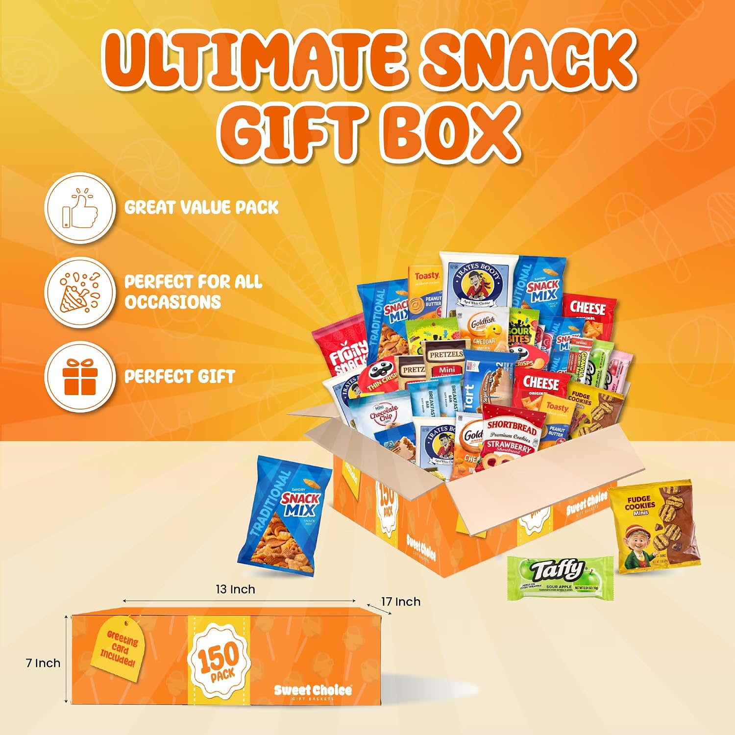 Bulk Snacks Variety Pack for Adults, Kids & Teens (150 Count)