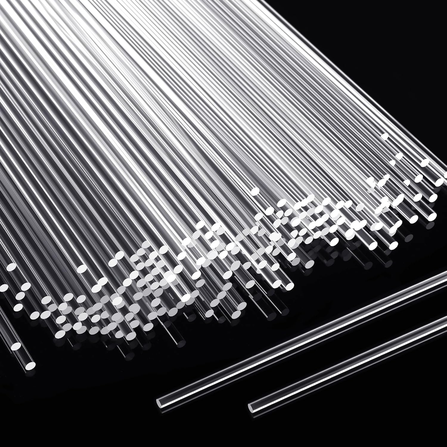 Zopeal 200 Pcs Acrylic Lollipop Stick Cake Pop Rod, 10 x 0.12 Inches, Clear