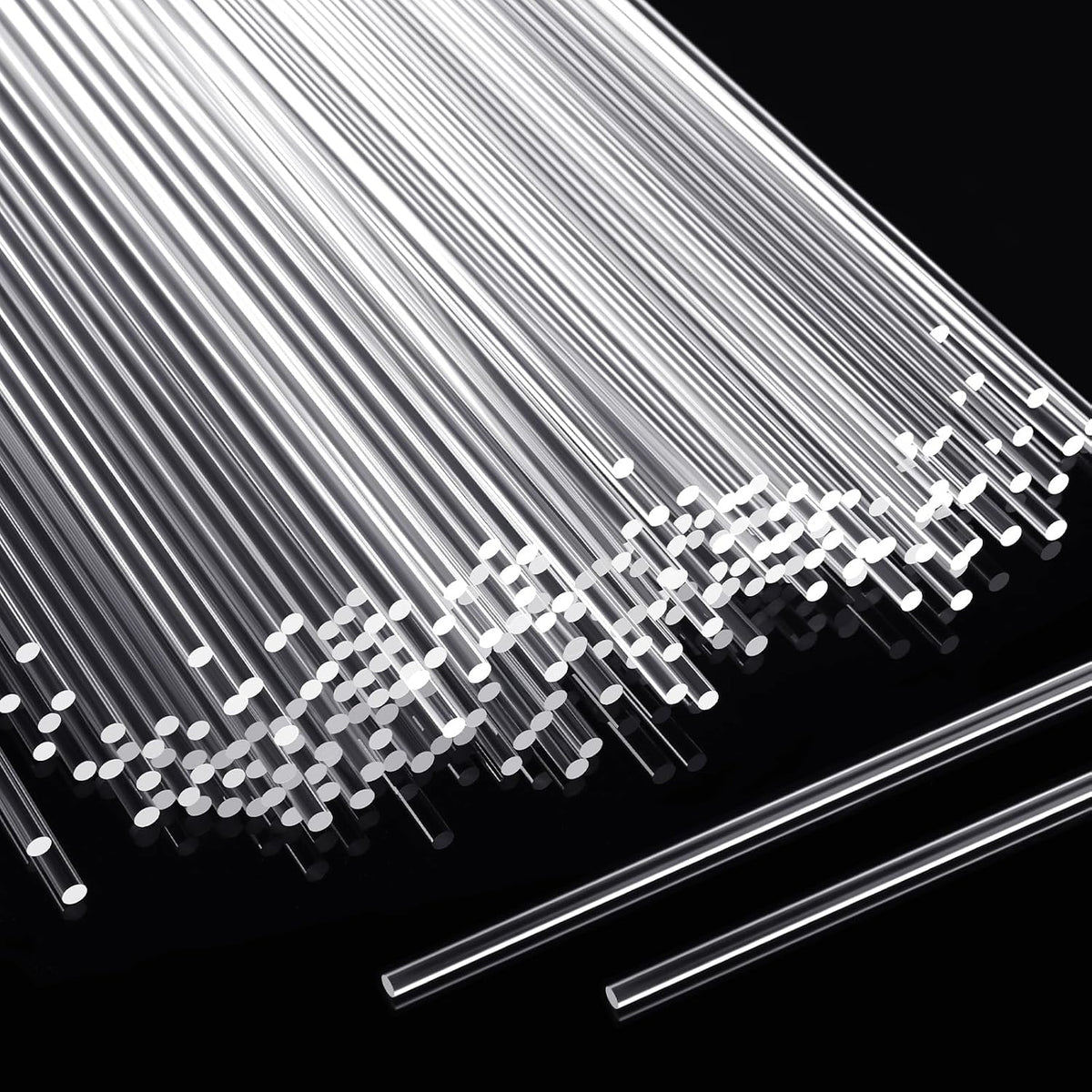 Zopeal 200 Pcs Acrylic Lollipop Stick Cake Pop Rod, 10 x 0.12 Inches, Clear