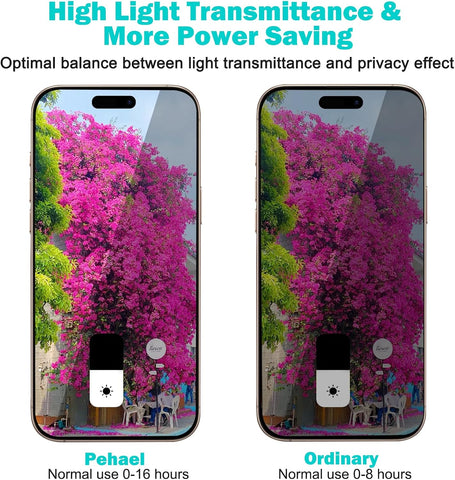 PEHAEL for iPhone 16 Pro Max Privacy Screen Protector+Camera Lens Protector
