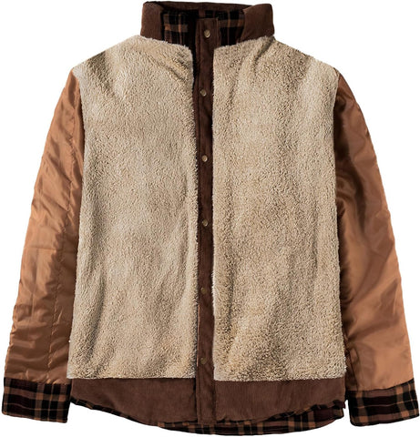 Mr.Stream Men's Outdoor Casual Vintage Long Sleeve Plaid Flannel Button Down Shirt Jacket