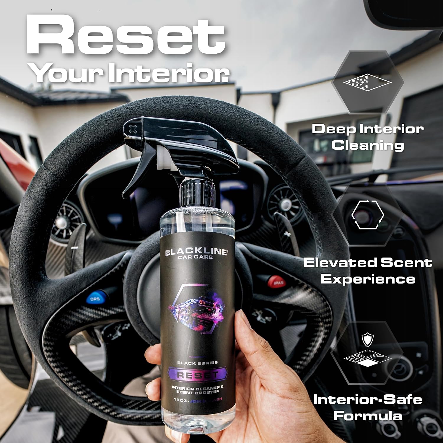 Blackline Reset Interior Car Cleaner & Deodorizer Spray - Oasis