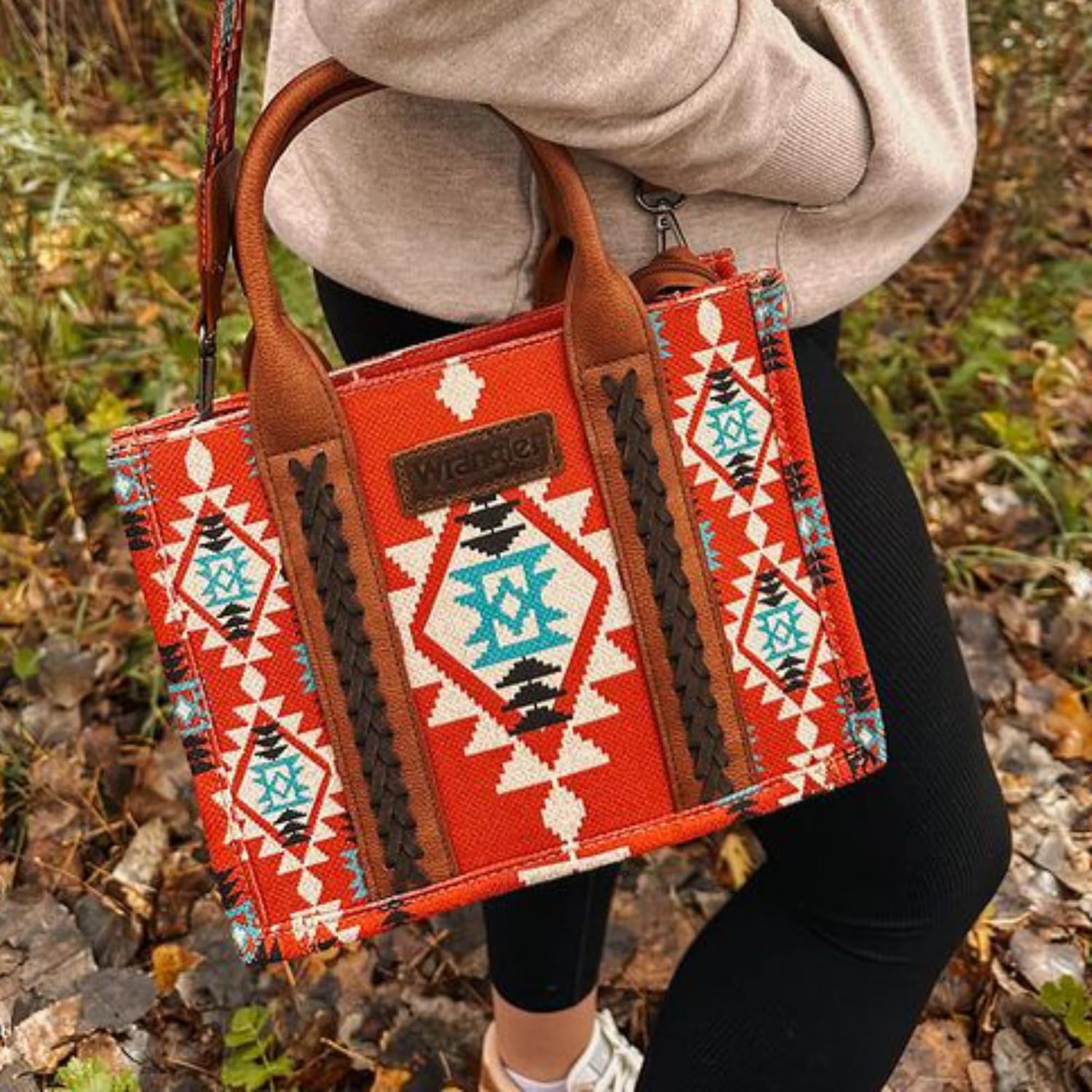 Wrangler Purse Western Aztec Tote Bag Women Top Handle Handbags with Detachable Strap