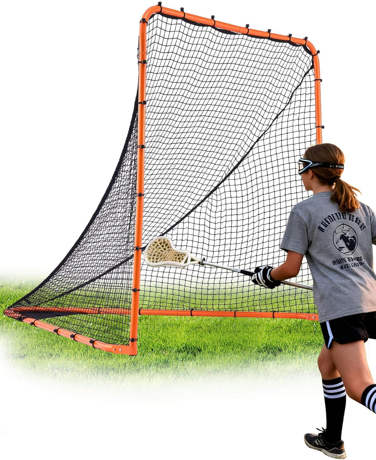 VEVOR Lacrosse Goal,Complete Portable Lacrosse Net Training Accessory Set