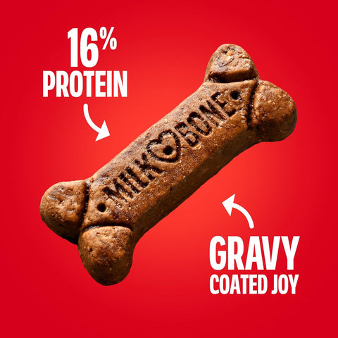 Milk-Bone GravyBones Dog Biscuits, Gravy Coated Small Dog Treats, 7 Lb. Box