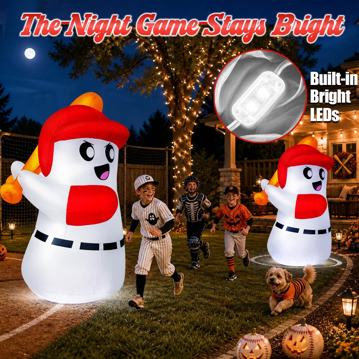 zukakii Halloween Inflatables Decoration Halloween Ghost Batter