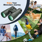 Adorrgon Binoculars 12x42 HD Binoculars for Adults High Powered with Phone Adapter, Tripod and Tripod Adapter - Large View Binoculars with Clear Low Light Vision - Binoculars for Bird Watching Cruise