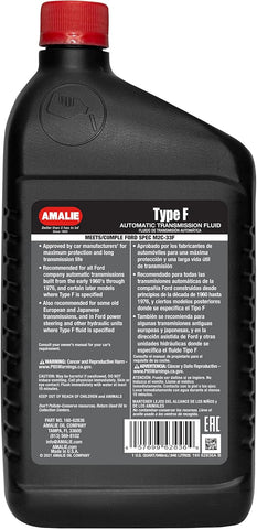 AMALIE Ford Type F Automatic Transmission Fluid (160-62836-56) 1 Quart Bottle, Pack of 12 | Made in USA