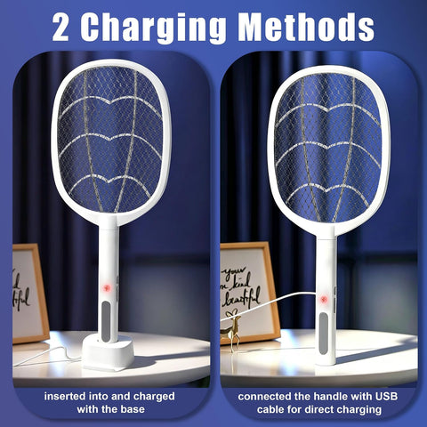Lulu Home 2-in-1 Electric Bug Zapper Racket, 2 Packs