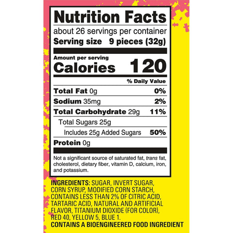 SOUR PATCH KIDS Watermelon Soft & Chewy Gummy Candy, Family Size, 1.8 lb