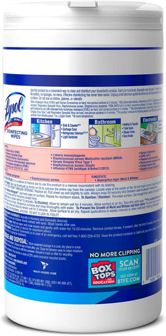 Lysol Disinfecting Wipes, Multi-Surface Cleaner, Crisp Linen, 80 ct.