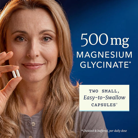 Magnesium Glycinate 500mg, High Absorption, Sleep & Relaxation Support