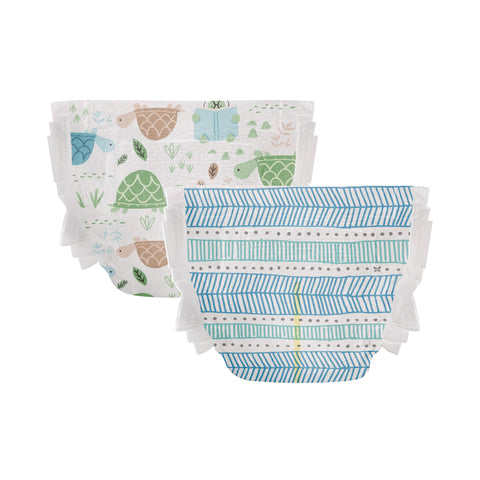The Honest Company Clean Conscious Diapers | Plant-Based, Sustainable | Turtle Time + Dots & Dashes | Club Box, Size 2 (12-18 lbs), 72 Count