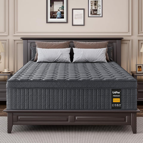 Firm Queen Mattress for Pain and Pressure Relief, 10 inch Hybrid Mattress with Extra Back and Lumbar Hip Support, Fiberglass Free, 365 Nights Trial