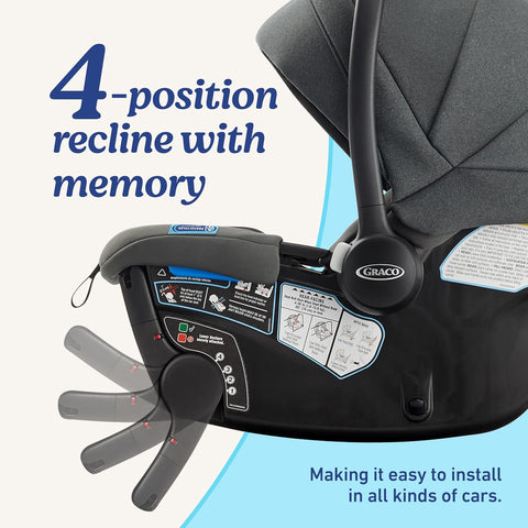 Graco® Gomax Infant Car Seat, Baseless Car Seat with Canopy, Rear Facing, Lightweight Carseat
