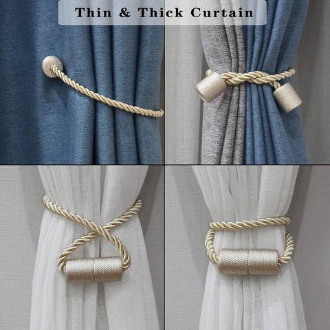 Magnetic Curtain Tiebacks Holdbacks Decorative Tie Backs for Windows Porlau