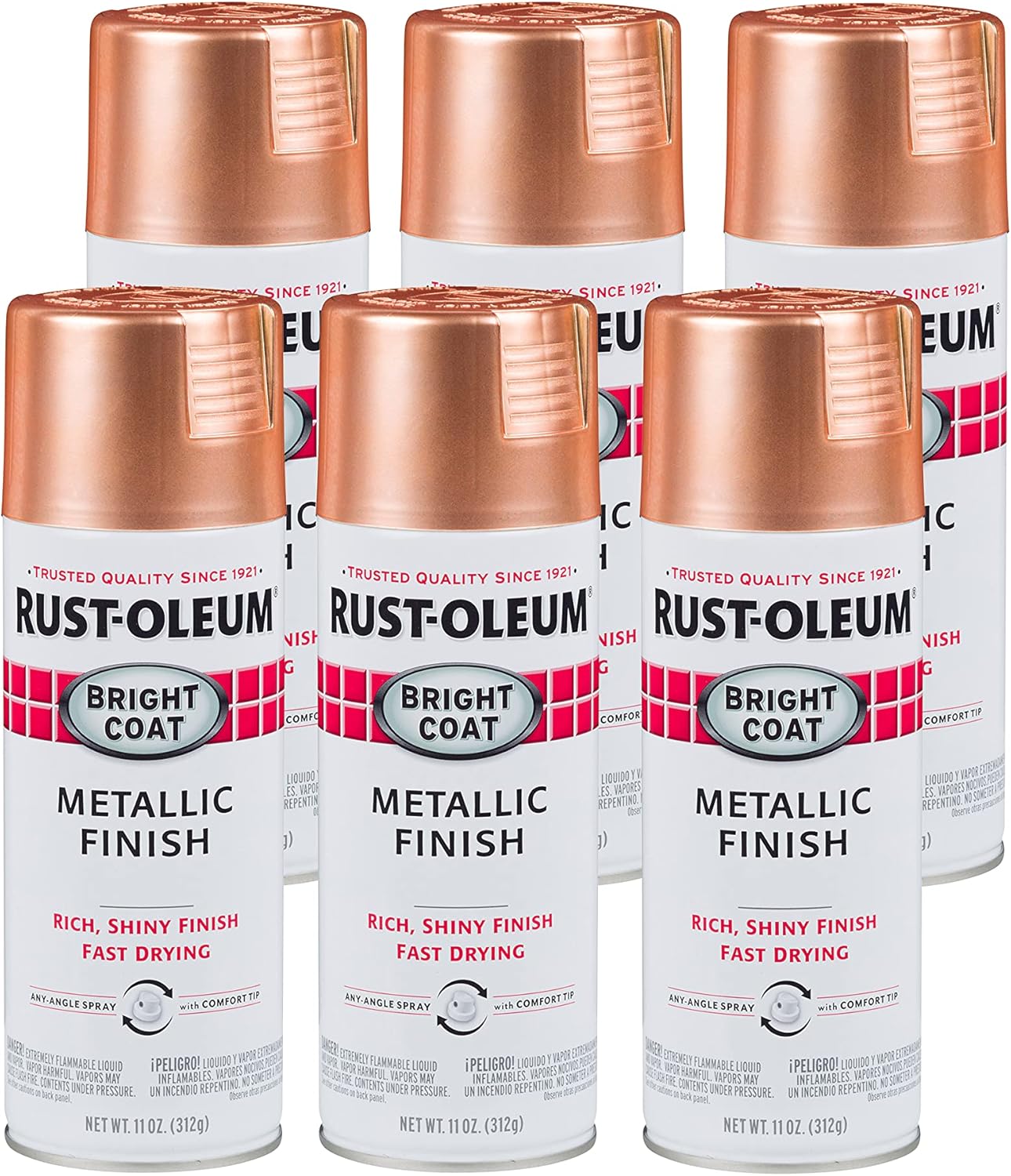 Rust-Oleum Stops Rust Bright Coat Metallic Spray Paint, Gold