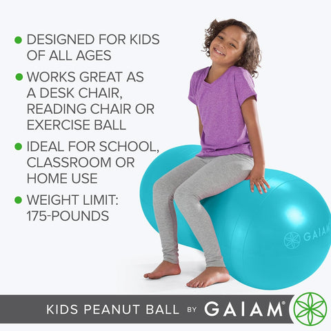 Gaiam Kids Peanut Ball Chair, Flexible Seating for Classroom