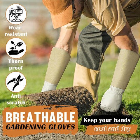 HANDLANDY Rose Pruning Gloves for Men Women, Thorn Proof Gardening Gloves