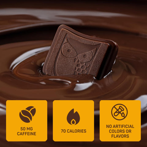 AWAKE - Caffeinated Chocolate Bites - Peanut Butter Milk Chocolate, 50 pieces - 50mg Caffeine - Wrapped Energy Bites - Coffee Alternative - Fairtrade, Gluten Free, Non GMO - 0.48oz