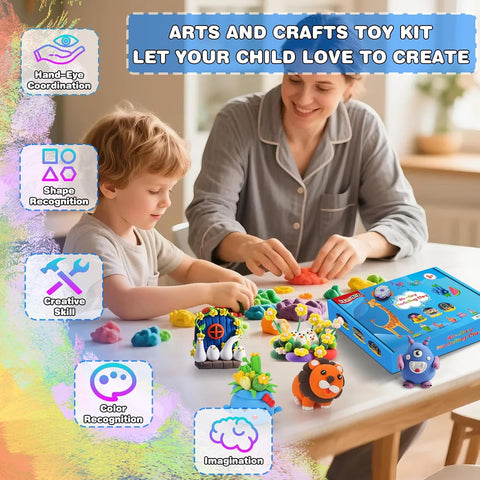 ifergoo Air Dry Clay, 24 Colors Magic Foam DIY Molding Clay for Slime