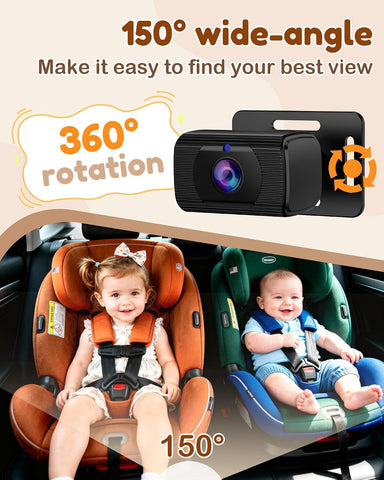 Rohent Baby Car Camera HD 1080P - Rear-Facing Infant Monitor Clear Picture