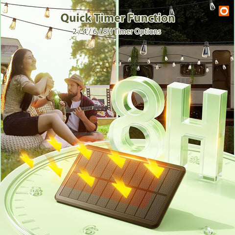 addlon 52FT(48+4) Solar String Lights Outdoor, Waterproof Dimmable 16+1 LED