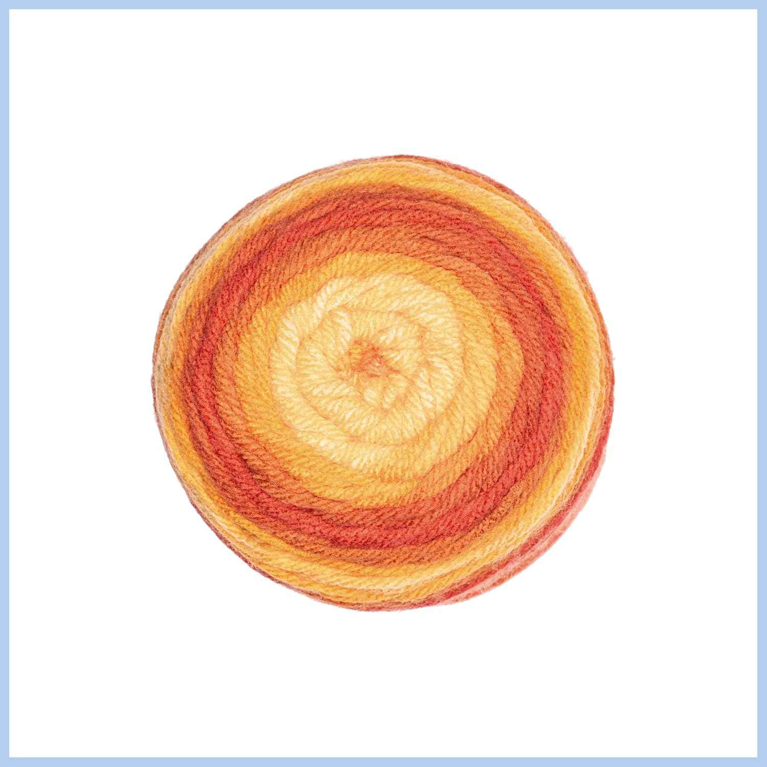 Red Heart Super Saver Ombre Yarn for Crocheting, Marigold, 2-Pack