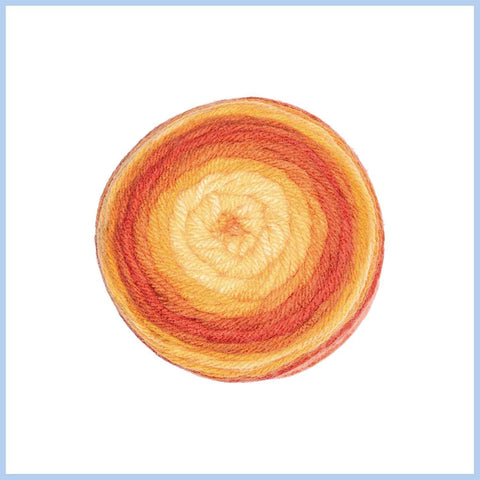 Red Heart Super Saver Ombre Yarn for Crocheting, Marigold, 2-Pack