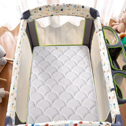 Pack and Play Mattress Topper - 38" x 26" x 1.5", Soft & Firm Premium Foam Pack N Play Mattresses Pad, Odorless Baby Foam Playpen Mattresses,Portable Playard Mattress Topper- Breathable & Comfort