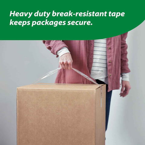 Duck HD Clear Packing Tape Refills - 24 Rolls of Heavy Duty Shipping and Moving Packing Tape - Clear Strong Packaging Tape for Boxes, Packing and Moving Supplies - 1.88 In. x 54.6 Yards (393730)