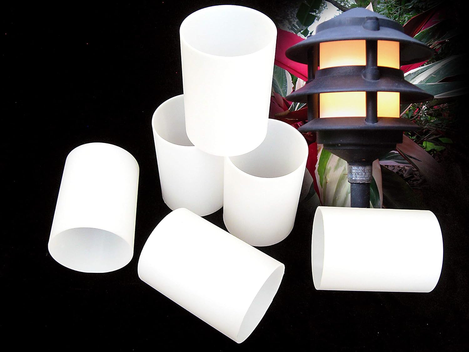 Frosted Plastic Lens for 3 Tier Metal Malibu Hampton Paradise 6 Pack
