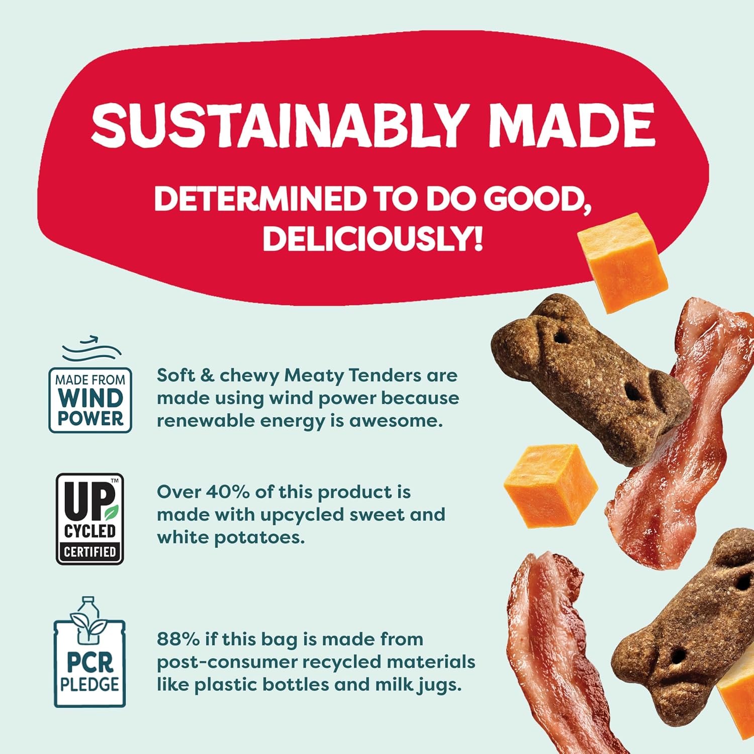 Shameless Pets Bacon Me Crazy Meaty Tenders, Soft Dog Treats, 8oz