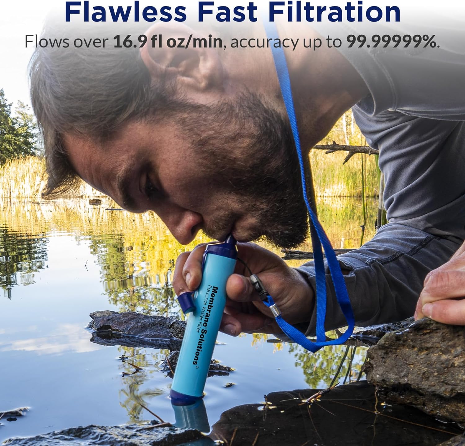 Membrane Solutions Personal Water Filter Straw S1
