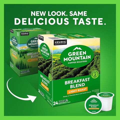 Green Mountain Coffee Roasters Breakfast Blend Single-Serve Keurig K-Cup Pods, Light Roast Coffee, 96 Count