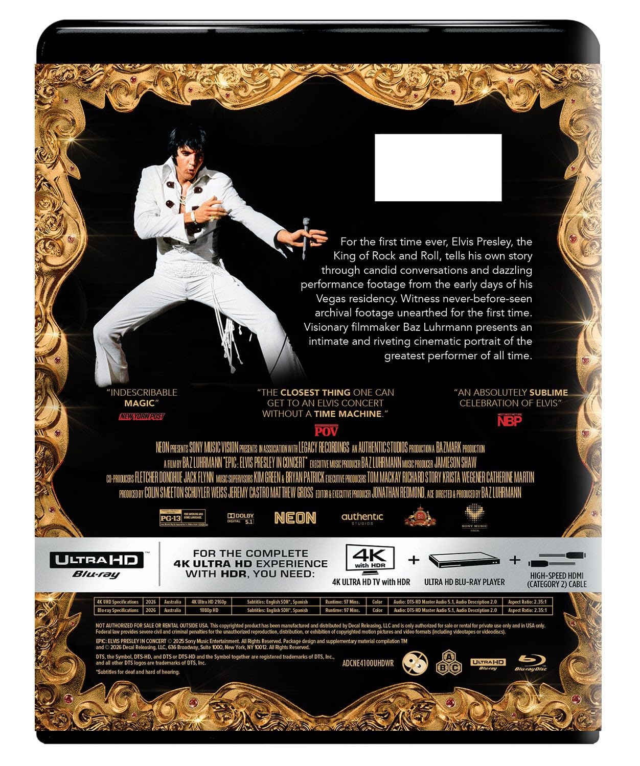 EPiC: Elvis Presley in Concert [4K UHD/Blu-Ray]
