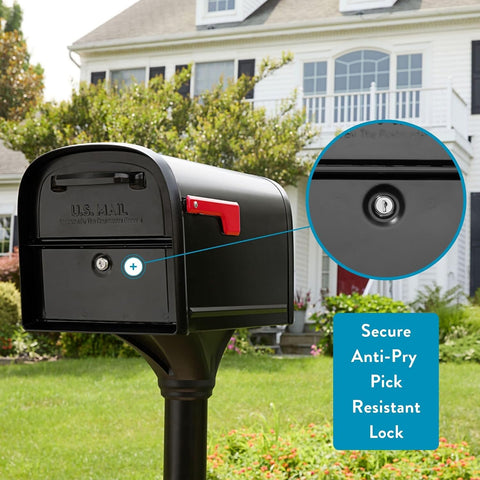 Architectural Mailboxes 6300B-10 Oasis 360 Locking Parcel Mailbox, Extra Large, Black, 6300B-10