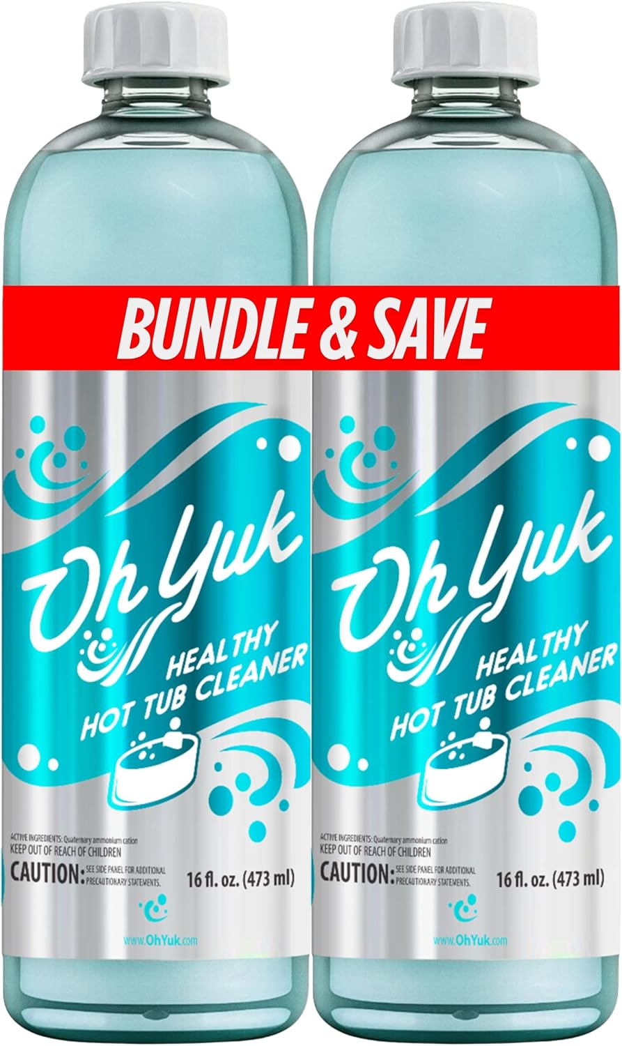 Oh Yuk Healthy Hot Tub Cleaner for Spa Plumbing and Jets, 2-Pack