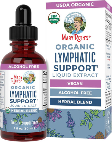 MARYRUTH'S Organic Lymphatic Support Liquid Drops, Herbal Blend, Non-GMO